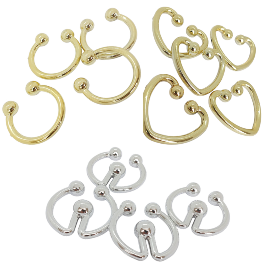 Fivela para Customização de Roupas Modelo Coração Pacote com 2 Peças 5 Peças 10 Peças em Oferta na Shopee