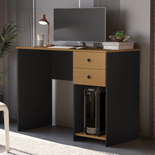 Escrivaninha Mesa Computador Gamer 2 Gavetas e Suporte para CPU Multiuso Quarto Estudo Escritório em Oferta na Shopee
