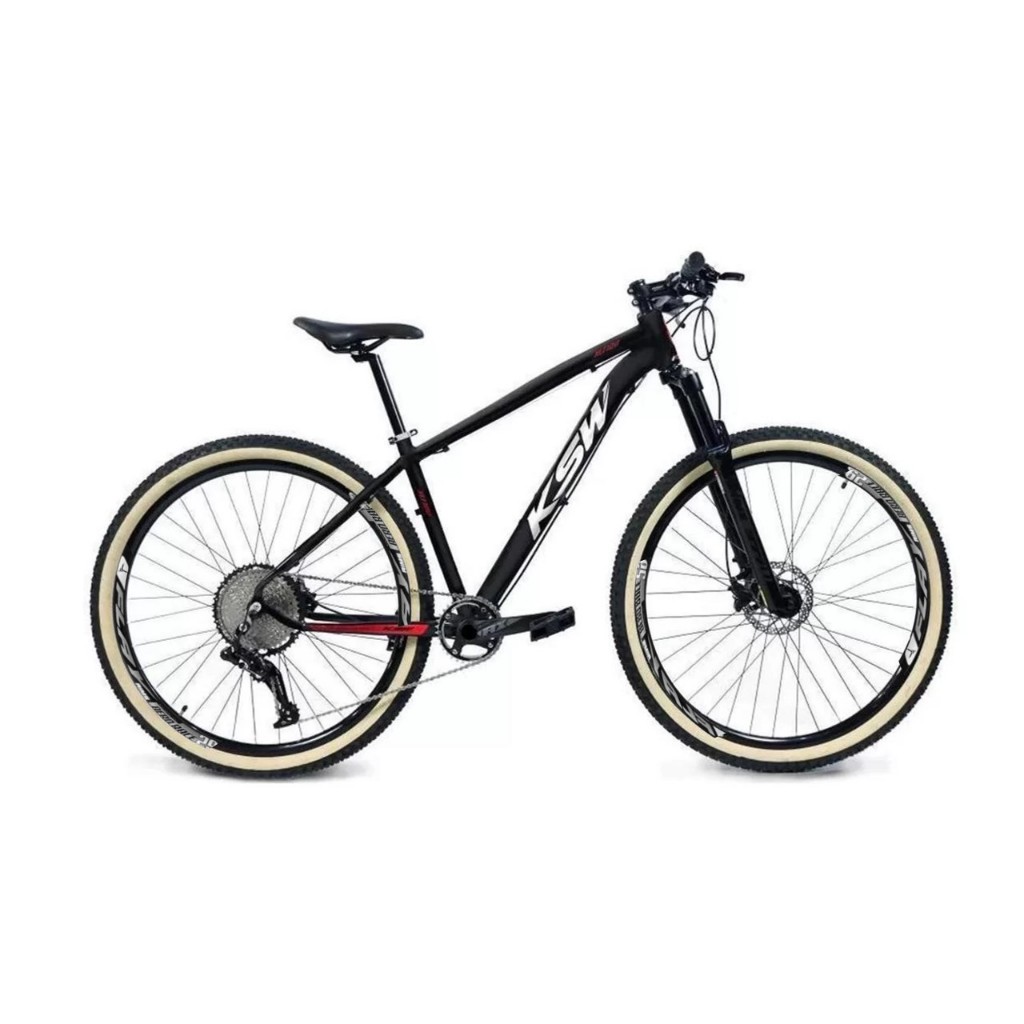 Bicicleta Aro 29 Ksw 9v Freio Hidráulico Trava E K7 11/40