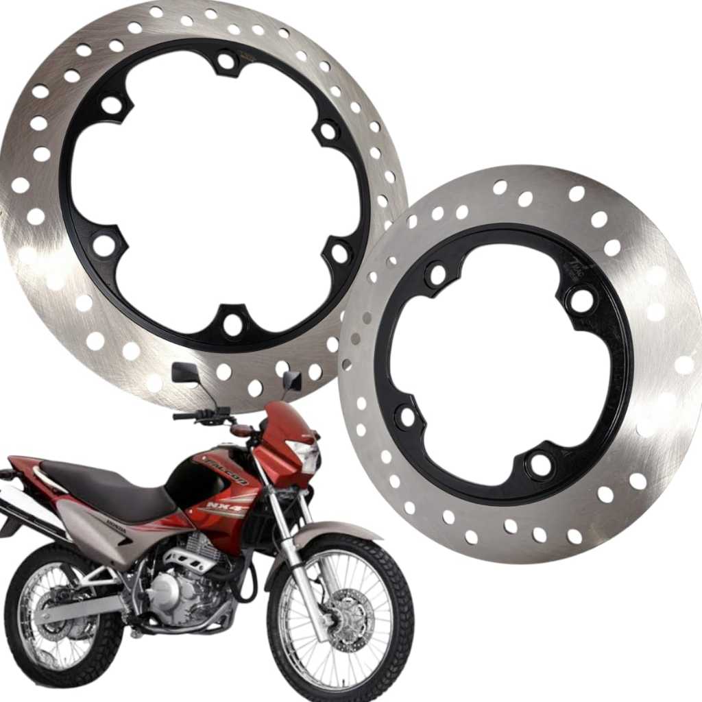 Disco de Freio Dianteiro + Traseiro Falcon Nx4 1999 2000 2001 2002 2003 Falcon Nx 400i 2013 2014