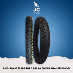 Pneu Moto Huoshan 100 90 18 Traseiro Cg Fan Titan 125 150 160