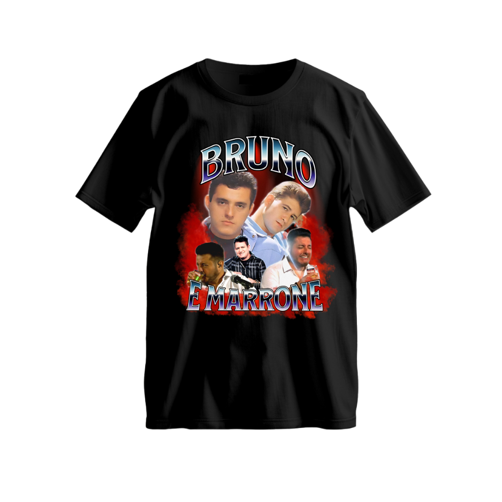 Camiseta Dupla Bruno e Marrone Sertanejo Antigo Raiz Moda Estampada Unissex Algodão Alta Qualidade