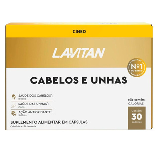 Suplemento Vitamínico Lavitan Cabelos e Unhas com 30 Cápsulas - Cimed em Oferta na Shopee