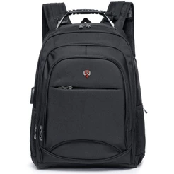 Mochila Swissport Masculina Alça Cabo De Aço Reforçada Preta