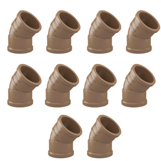 Pacote 10 unid Joelho PVC 45º Soldável 40mm Fortlev em Oferta na Shopee