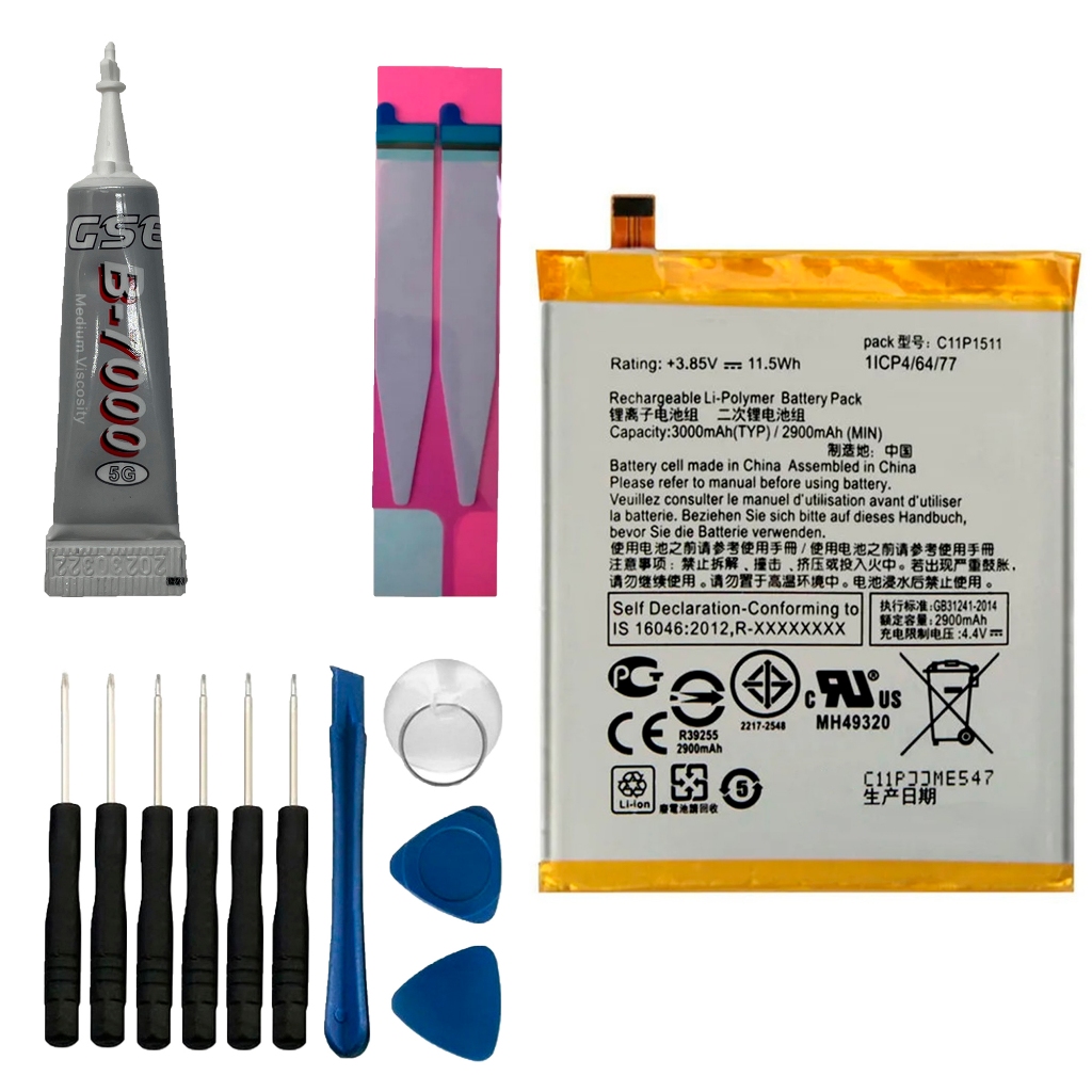 Kit Reparo + Bat. Compativel Asus Zenfone 3 /4 Ze552kl