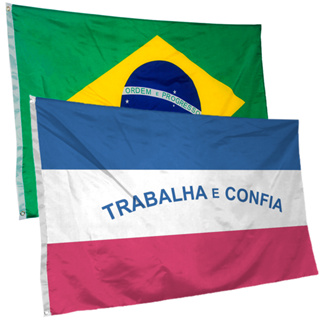 Bandeira Do Espírito Santo + Do Brasil 145cm por 90cm Tecido de Poliéster em Oferta na Shopee