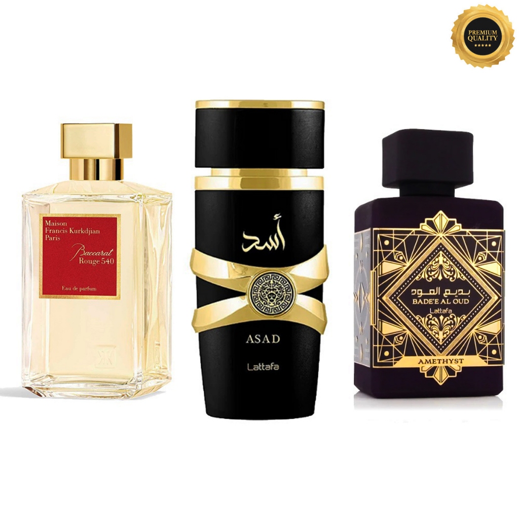 Kit 03 Perfume Masculino Arabe Importado Fragancia Concentrada Otima Fixação