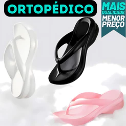 Chinelo Tamanco Feminino Idoso Ortopédico Macio Esporão Massageador Plataforma