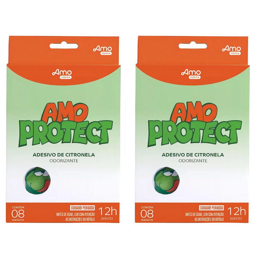 KIt com 02 Repelente infantil Adesivos Amo Protect Sai Mosquito Citronela em Oferta na Shopee