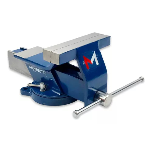 Torno Morsa De Bancada 6 Profissional Giratória Com Bigorna Menegotti 150mm