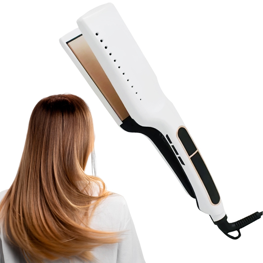Prancha Profissional Alisadora de Cabelo Chapinha Com Infravermelho e Visor Led  Bivolt 110v 220V em Oferta na Shopee
