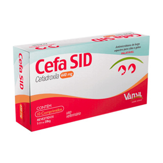 Cefa SID Vansil para Cães e Gatos de 1 a 20 Kg - 440 mg em Oferta na Shopee