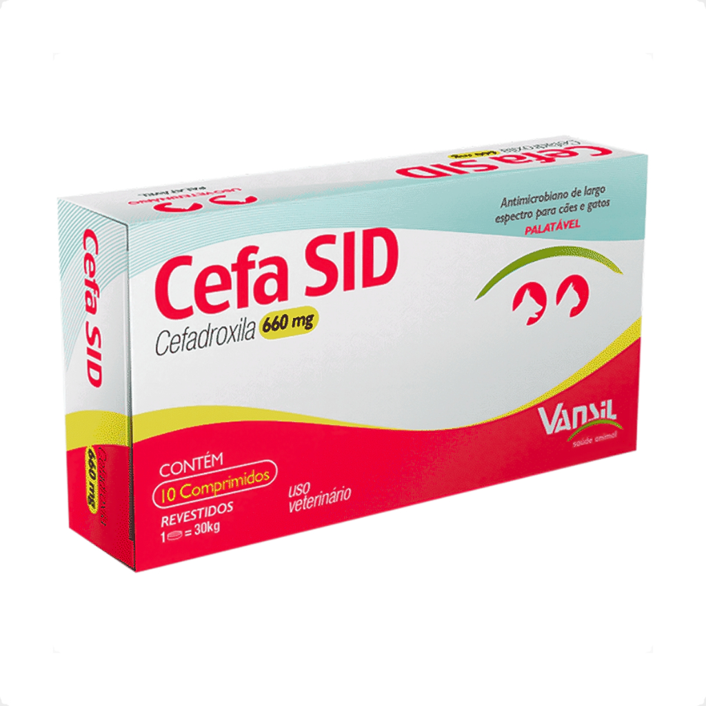 Cefa SID 660mg Vansil para Cães e Gatos de 1 a 30 Kg em Oferta na Shopee