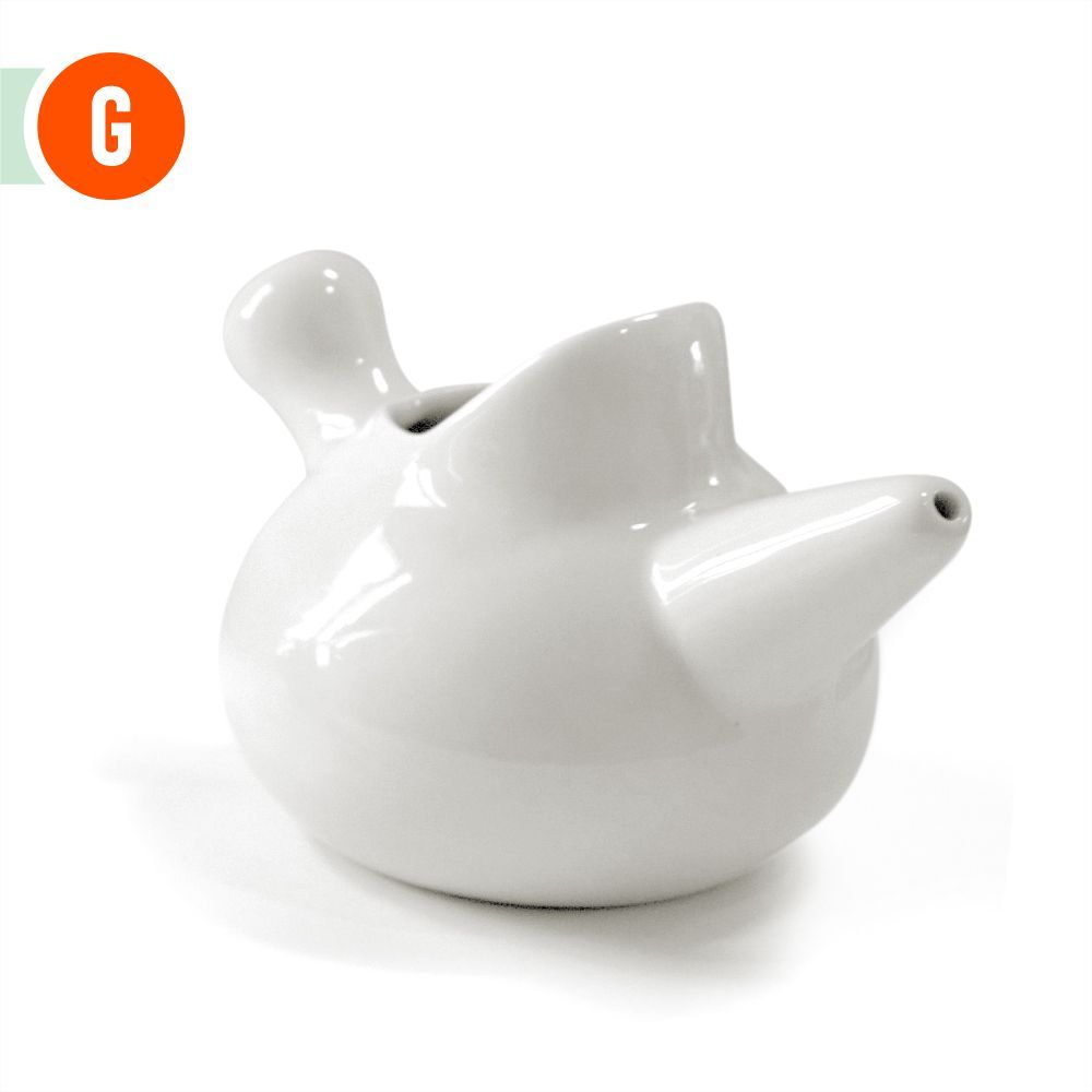 Lota de Porcelana G-350mL | Neti Pot Original | Lavagem Nasal Natural | Rinite, Sinusite e Alergias