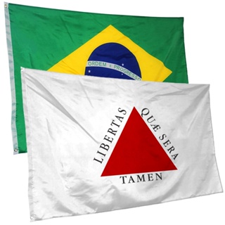 Bandeira De Minas Gerais + Do Brasil 145cm por 90cm Tecido de Poliéster em Oferta na Shopee