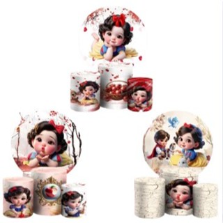 Painel red e capas cld tecido subl decor Branca de Neve cute 1,50m em Oferta na Shopee