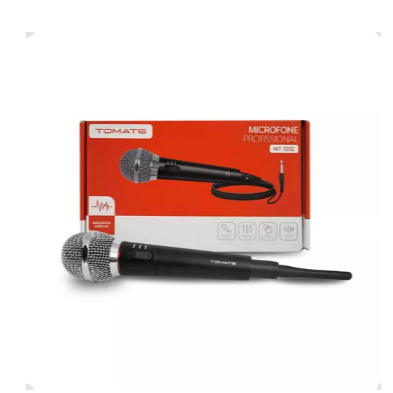 Microfone 2 Em 1 Profissional Com E Sem Fio Som Tv Karaoke