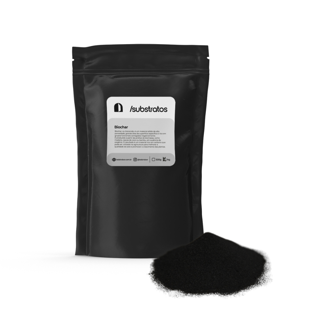 Biochar - Carvão Vegetal Ativado Orgânico - Aumenta a Fertilidade e Retém Nutrientes no Solo em Oferta na Shopee