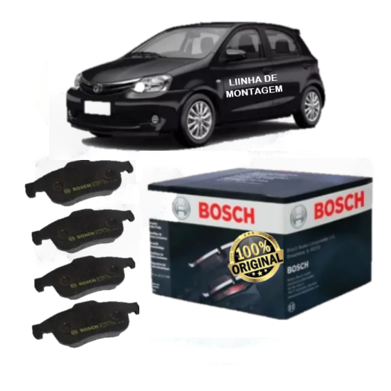 Pastilha Dianteira Toyota Etios 1.3 1.5, Bosch Original