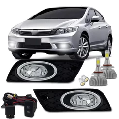 Kit Farol Milha Neblina Civic 2012 2013 2014 2015 + Kit Super Led H11 6000k