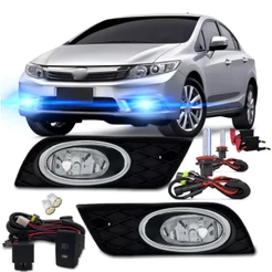Kit Farol De Milha Neblina Auxiliar Civic 2012 2013 2014 2015 2016 + Kit Xenon 8000k