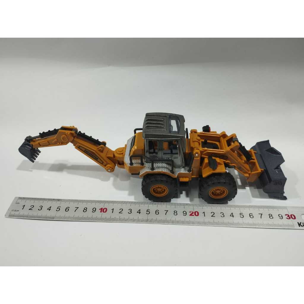 Miniatura Máquina Trator Pá Rolo - Carregadeira - Perfuradora- escavadeira  colecionador GLW