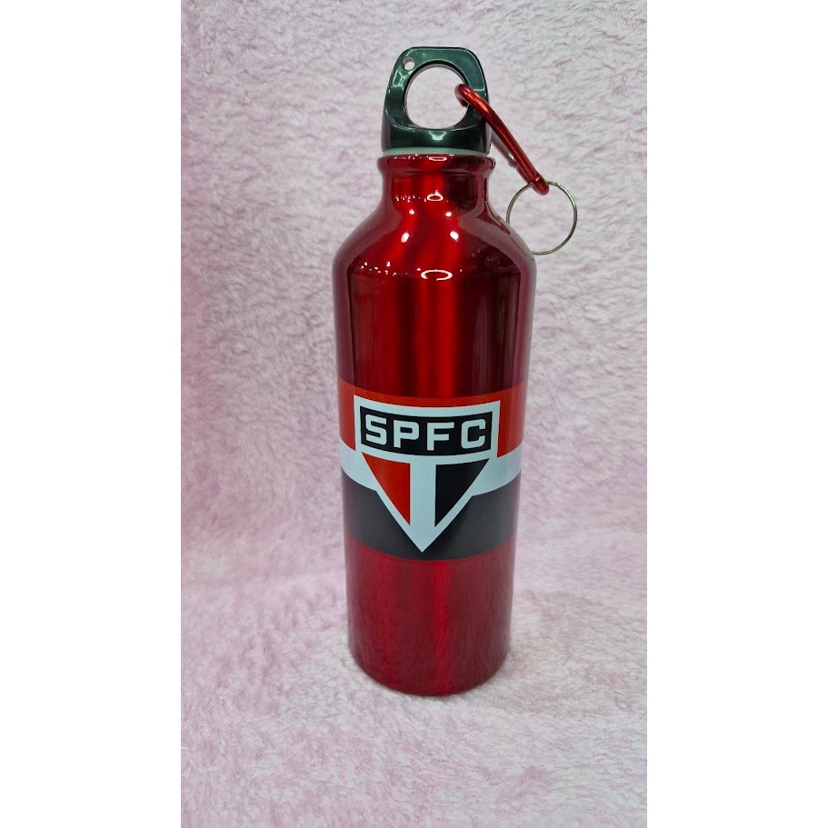 Garrafa São Paulo de Alumínio Com Prendedor 500ml - Spfc Oficial em Oferta na Shopee