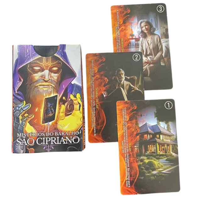 Baralho Tarot Mistérios de São Cipriano Com 36 Cartas. em Oferta na Shopee