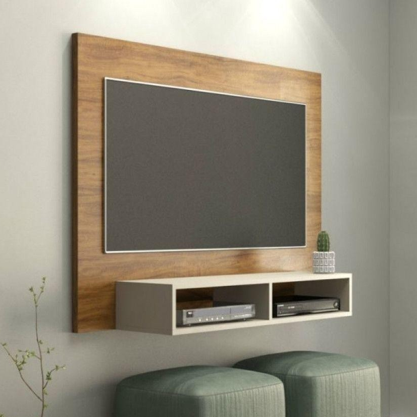 Painel para TV até 40 Polegadas Jazz Viero Móveis Imbuia com Off White em Oferta na Shopee