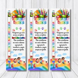 10, 20 ou 40 Lembrancinha Volta as Aula Brinde Cards + Lápis - Mimo Mensagens Lindas - Vai Prontinho em Oferta na Shopee
