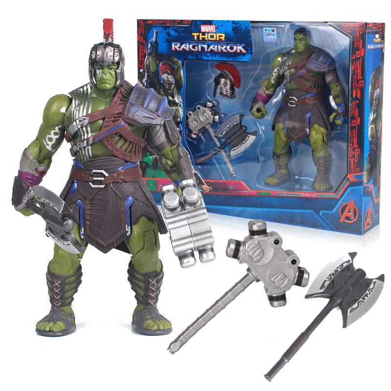 HULK Boneco Action Figure Thor Ragnarok Marvel DC Anime Decoração Enfeite Geek Presente Adulto Criança Vingadores Ação