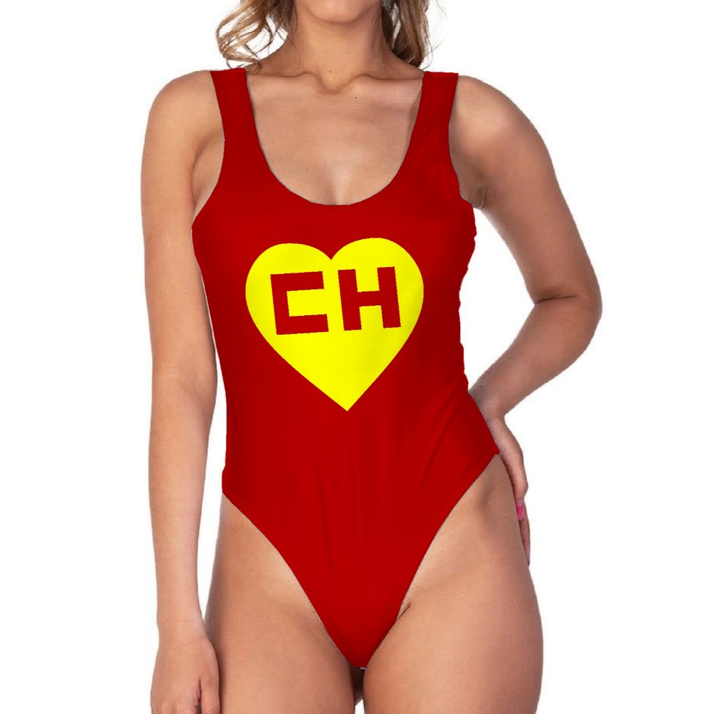 Body Fantasia Chapolin Colorado Regata Carnaval Feminino Chaves