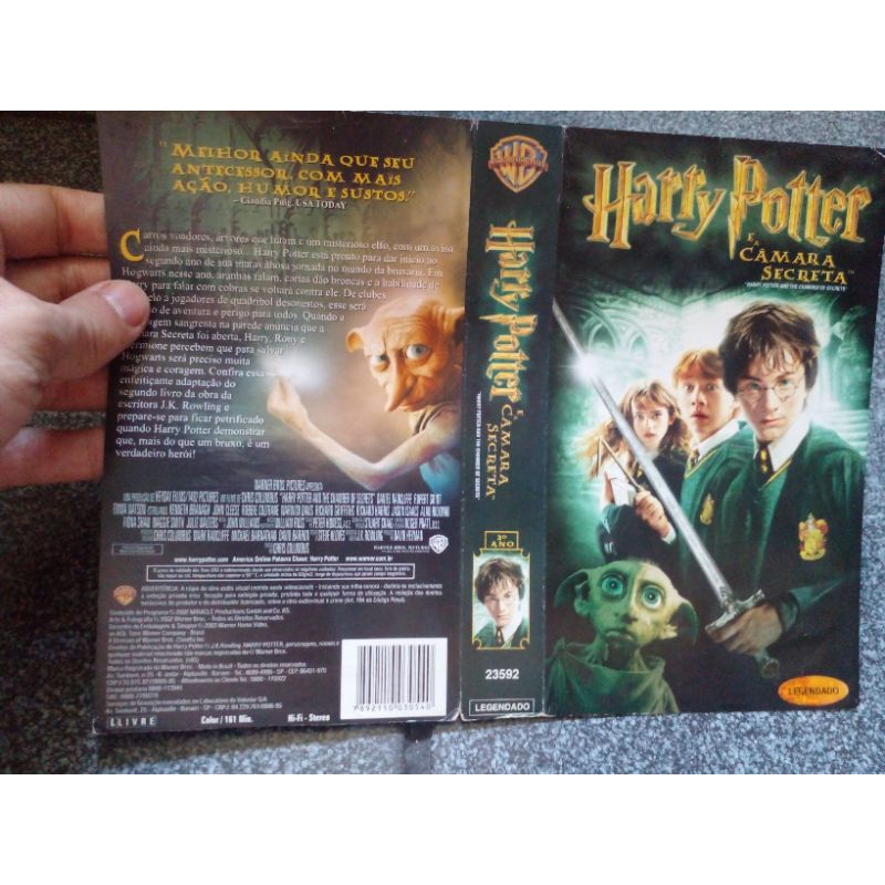 Encarte VHS Harry Potter e a Câmara secreta ( NÃO CONTÉM A FITA)