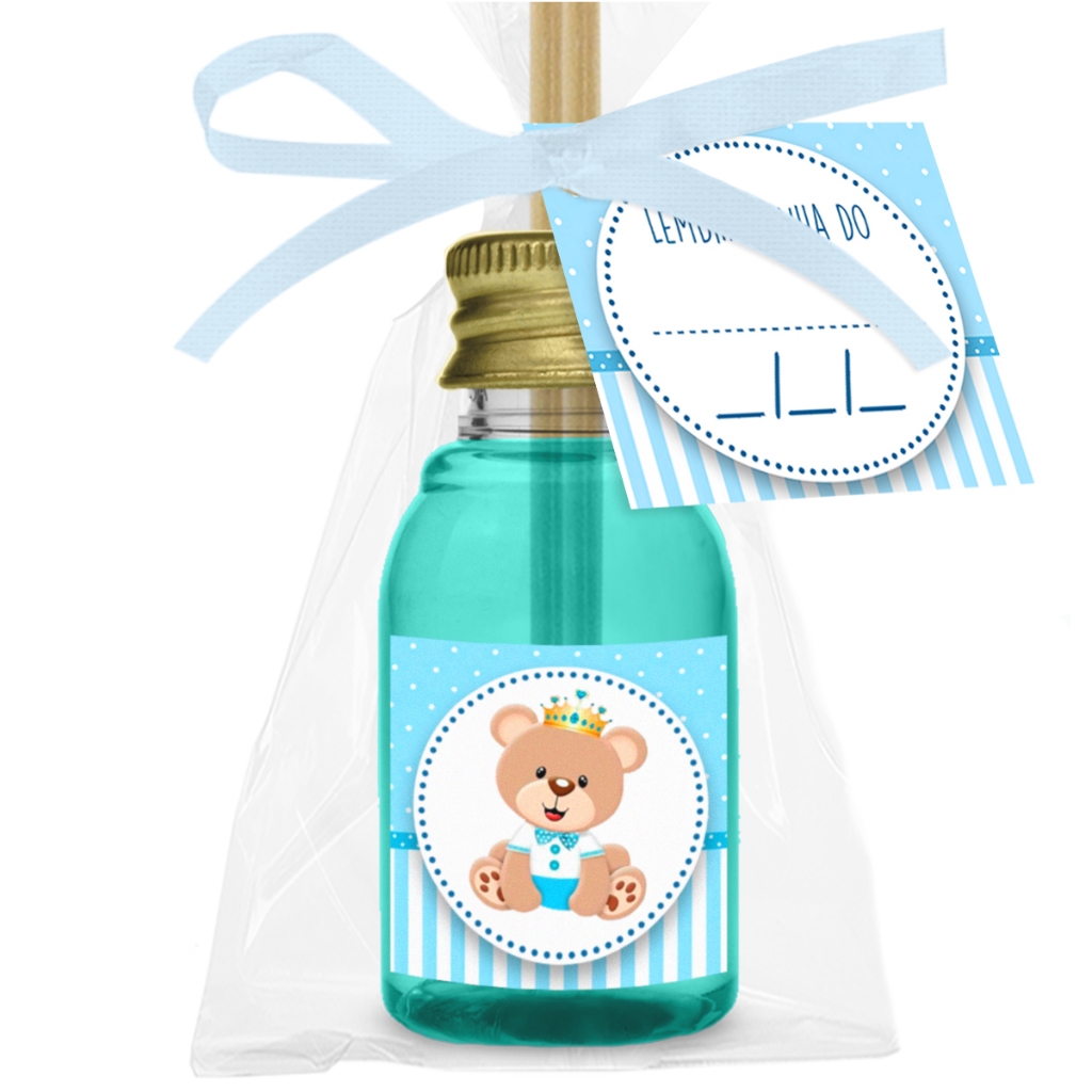 50 ou 40 Lembrancinha Aromatizador Maternidade Chá de Bebê Tema Ursinhos Realeza Princesa Príncipe
