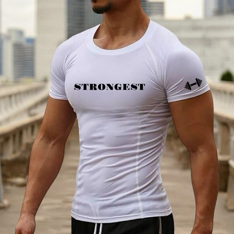 Camiseta Compressão Masculina Strongest Térmica Academia Treino Crossfit Musculação Segunda Pele