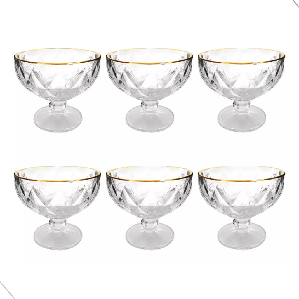 Conjunto de 6 Copos Sobremesa Diamante 310ml