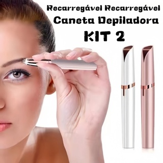 Caneta Depiladora Aparadora De Sobrancelhas Elétrico Recarregável e Portátil Para Nariz Kit 2 em Oferta na Shopee