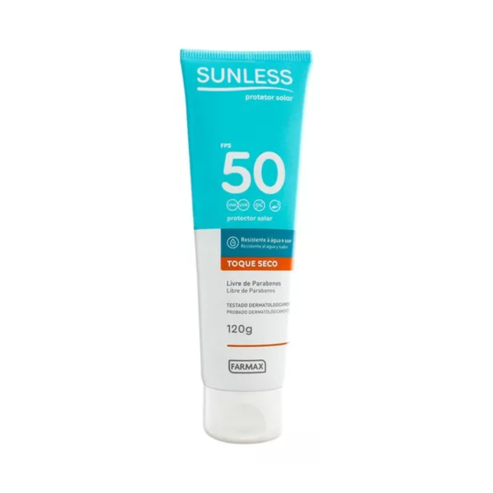 Protetor Solar Sunless Farmax FPS 50 – Proteção UVA/UVB 120g