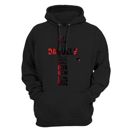 Moletom Cristão Canguru Estampado Confortável Blusa De Frio Sou Dele