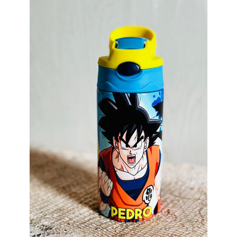 Garrafa térmica infantil, Garrafa Goku, garrafinha personalizada