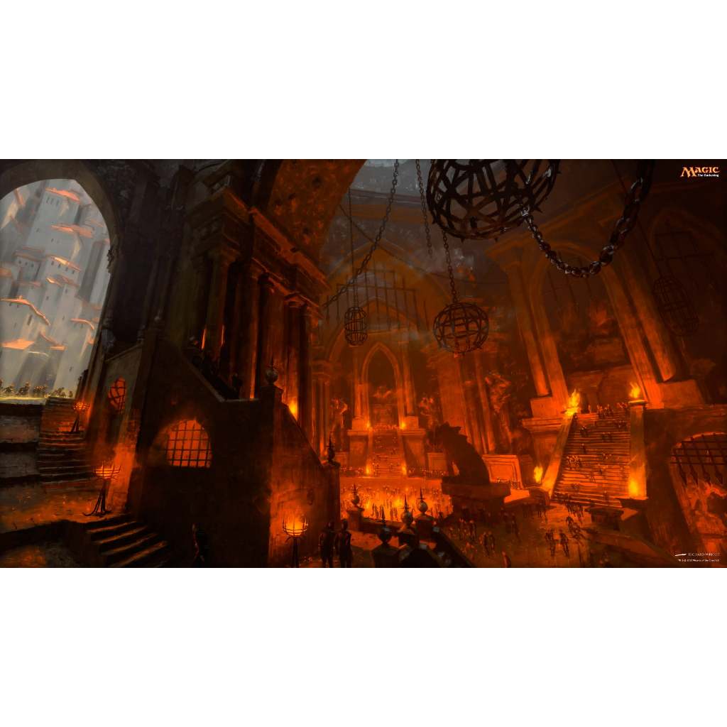 Playmat E/ou Mouse pad Gamer Rakdos Town Magic (58cm x 30cm)