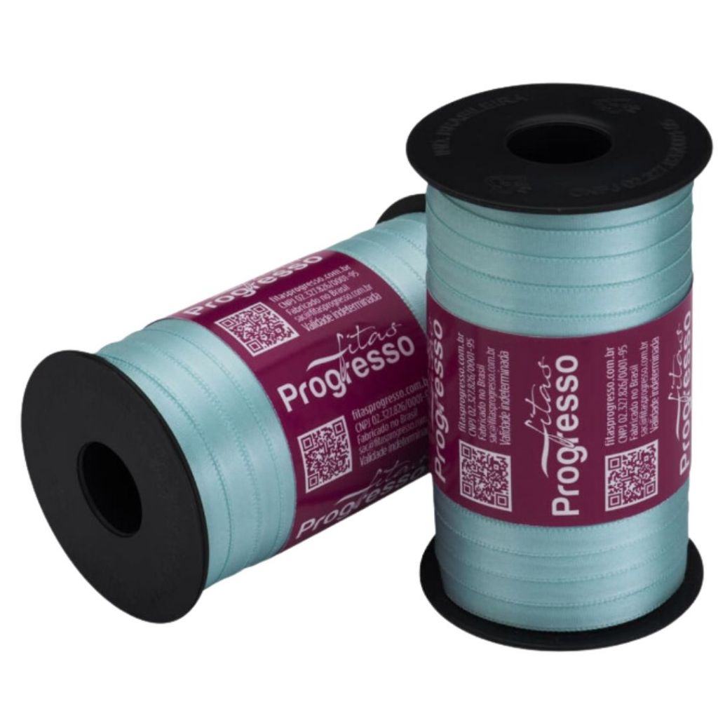 1~4 Fita de Cetim Azul Tifani 100 Metros 7Mm - Cód-247.... em Oferta na Shopee