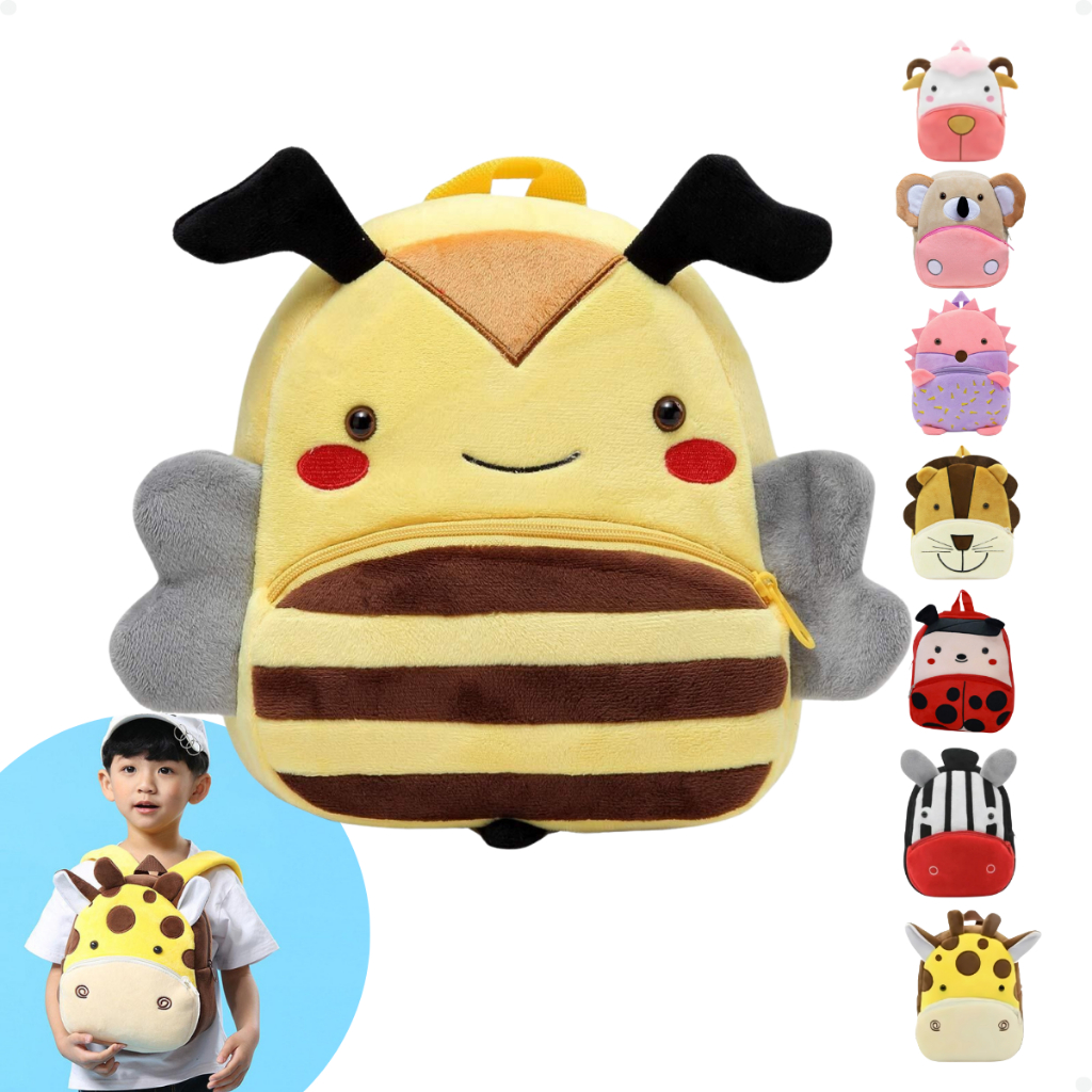 Mochila de Pelúcia Animais Infantil/Bebê