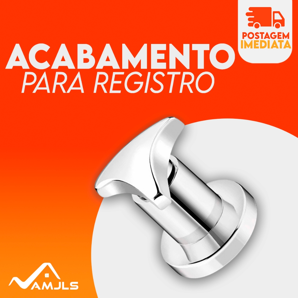 Acabamento Registro Banheiro /2 3/4 1 Pressão/gaveta Gyro Universal Fabrimar