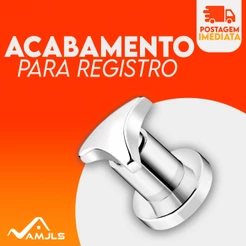 Acabamento Registro Banheiro /2 3/4 1 Pressão/gaveta Gyro Universal Fabrimar