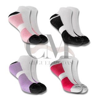 Kit com 18 Pares Meia Feminina Soquete 100% Algodão colorida em Oferta na Shopee