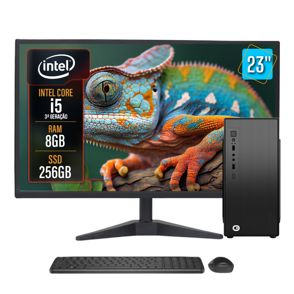 Computador Completo 2Eletro Speed Intel Core i5, 8GB RAM, SSD 256GB, Bivolt, M23" - CD2E-0128SP em Oferta na Shopee