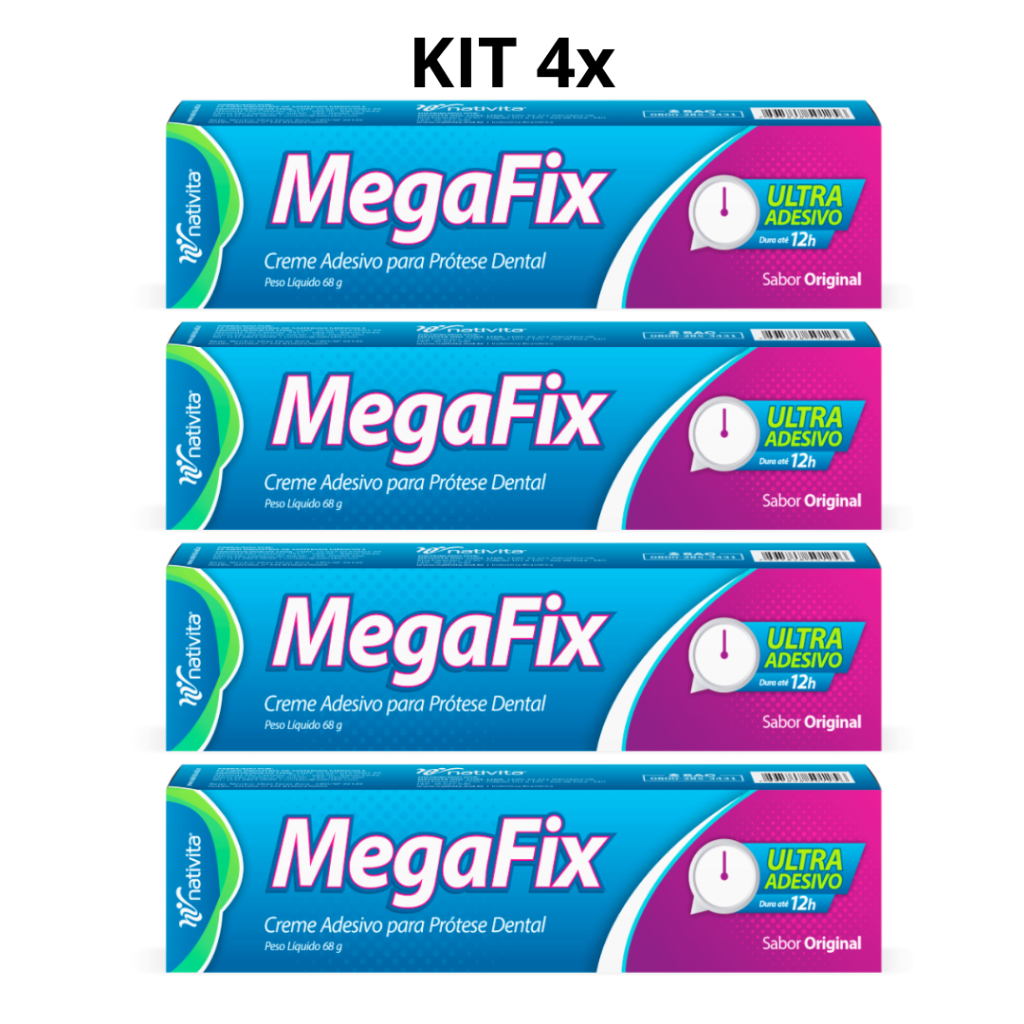 Fixador De Dentadura 4x Megafix 68g em Oferta na Shopee