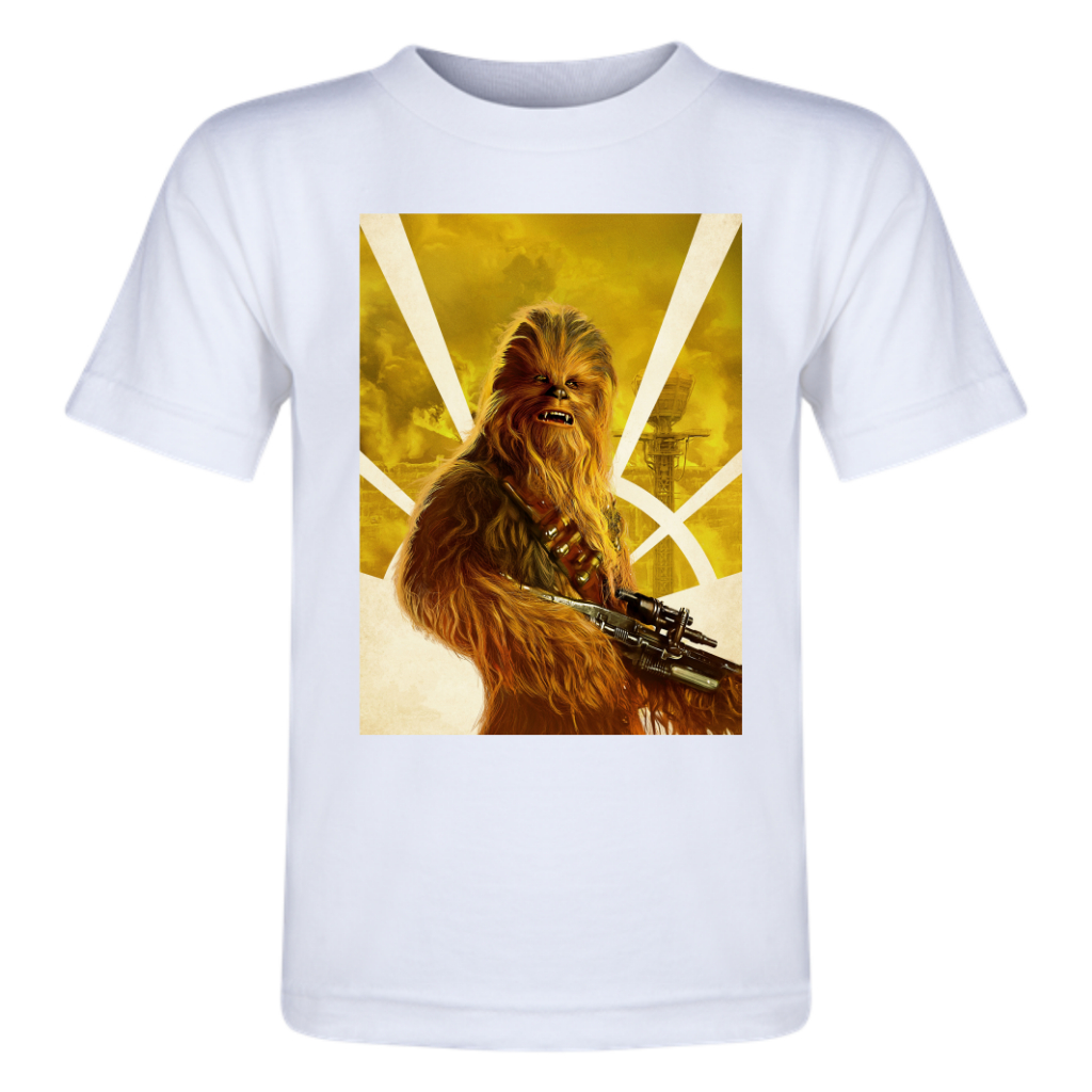 Camiseta do infantil ao Adulto- Linha Clássicos do cinema - Star Wars - Luke Skywalker - Chewbacca - Princesa